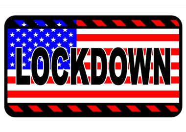 America Lockdown Sign