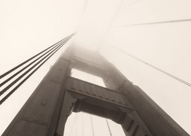 Golden Gate Tower sepia