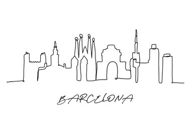 Barcelona City Poster