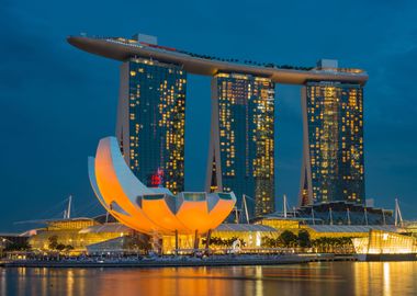 Singapore Marina Bay night