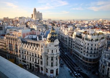 Madrid Spain City Skyline