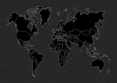 World Map in Black