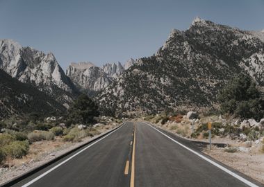 Highway road to Mountains