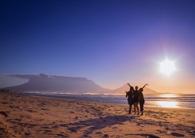 Dancing on the beach