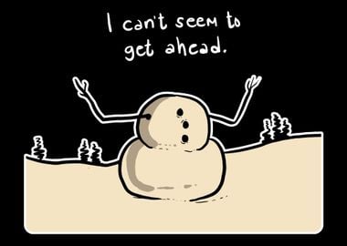 Snowman Funny Head Motivat