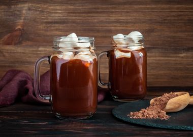 Two jars of hot chocolate