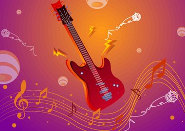 Rock Guitar Music notes