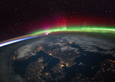 Aurora over Scandinavia