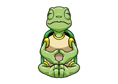 Turtle yoga cross legged