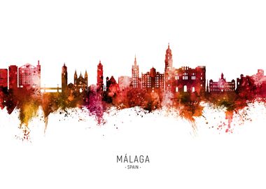 Malaga Skyline Spain