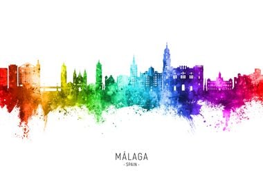 Malaga Skyline Spain