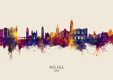 Malaga Skyline Spain