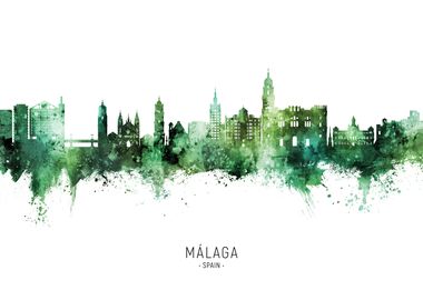 Malaga Skyline Spain