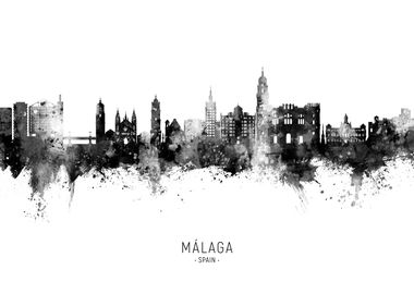 Malaga Skyline Spain