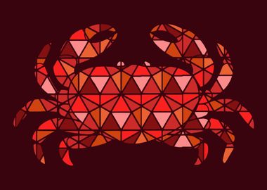 Geometric Cancer Crab Art