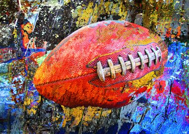 Football art print w 3