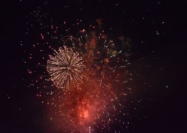 Orange fireworks