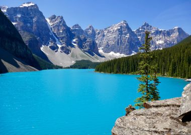 Mountains at Lake Nature