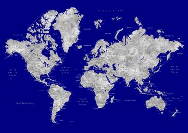 Detailed world map Valrie