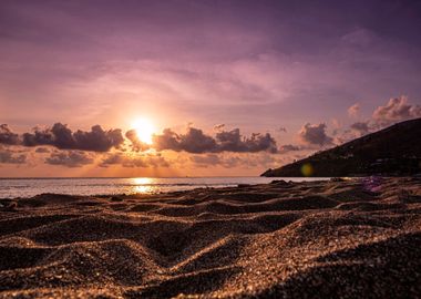 sunset orange sea