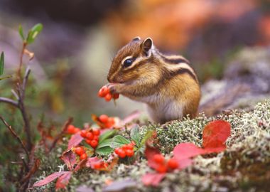 nature red flower animal