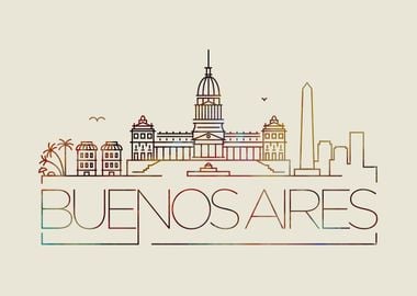 Buenosaires Thin Line City