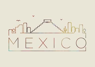 Mexico Thin Line City