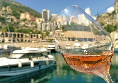 Rose wine in Riviera