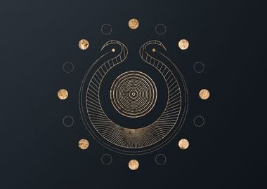 Gold Geometric Glyph