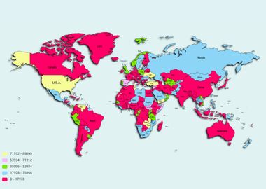 World Map Colorful