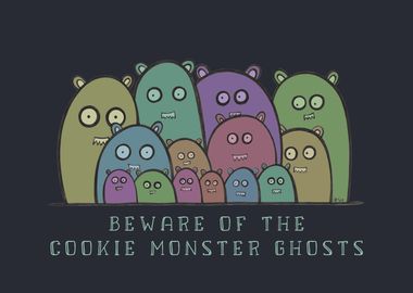 Cute Cookie Monster Ghosts