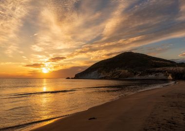 Sunset beach landscape