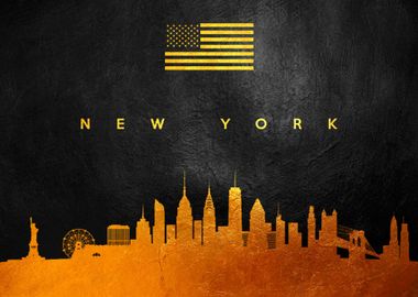 New York Gold Skyline