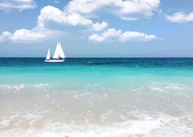 Sailboat at the Sea Beach