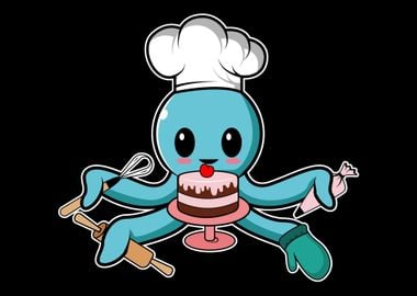 Octopus Baking Food Cook O