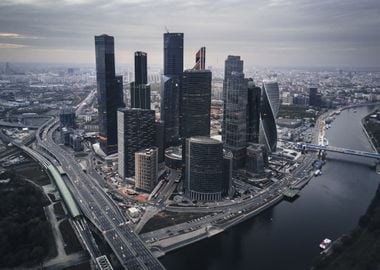 Moscow City Skyline Russia