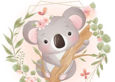 Cute doodle koala bear 