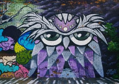 Owl graffiti