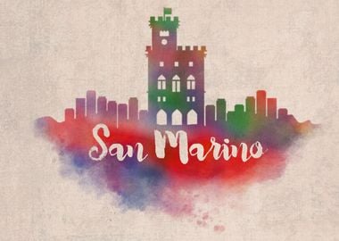 San Marino Watercolor City