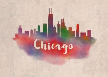 Chicago Watercolor City