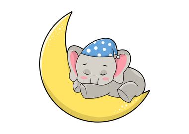 Elephant Sleeping Moon