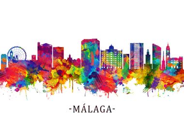 Malaga Andalusia Skyline