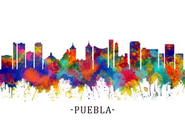 Puebla Mexico Skyline