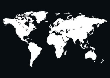 World Map White