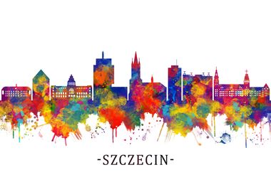 Szczecin Poland Skyline