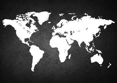 World Map White