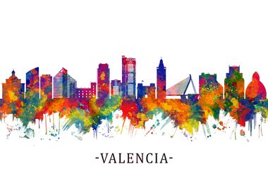 Valencia Spain Skyline