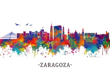 Zaragoza Spain Skyline