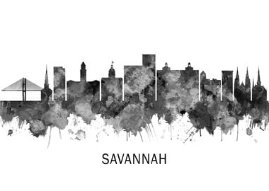 Savannah USA Skyline BW