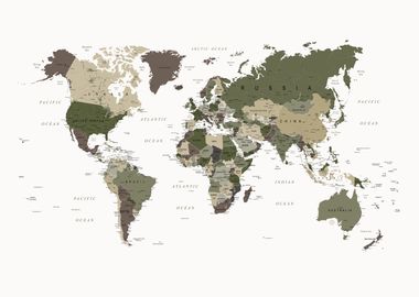 World map camouflage 